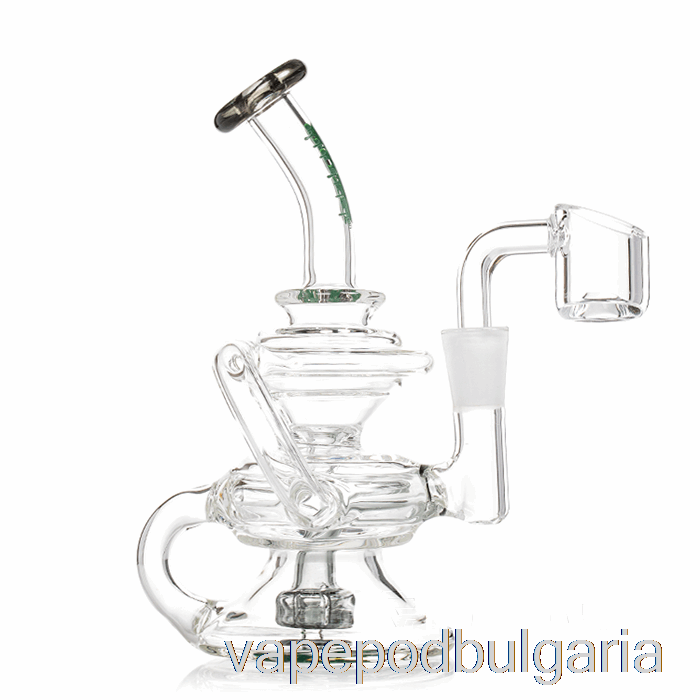 Vape 10000 Дръпки Ooze Rip Tide Mini Recycler Dab Rig Dark Blue (прозрачен / син)